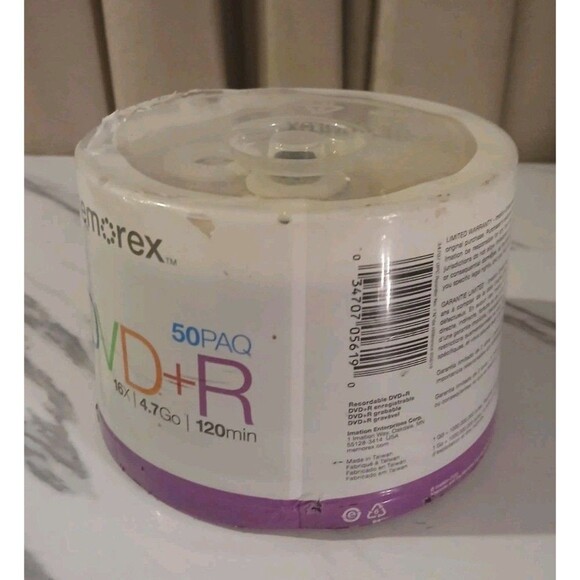 Memorex 50 Pack DVD+R 16X, 4.7GB, 120 Min. Recordable New - Picture 4 of 6